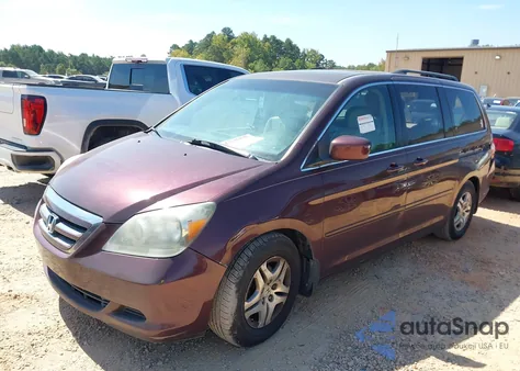 2007 Honda Odyssey Ex-L из США, поврежденный, VIN 5FNRL38757B462504